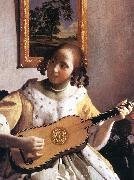 VERMEER VAN DELFT, Jan The Guitar Player (detail) awr Spain oil painting artist